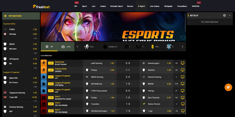 Freshbet e-sports AT