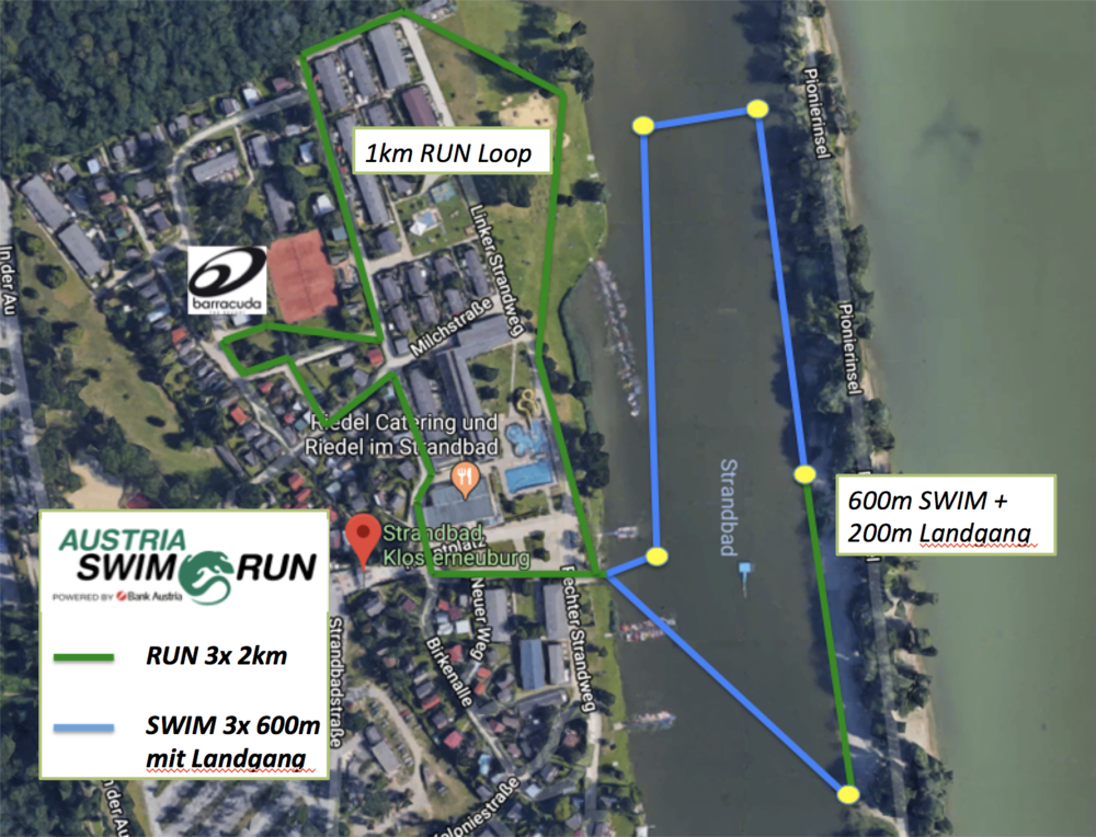 Austria Swim Run Strecke