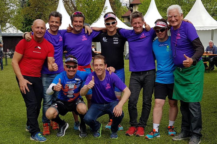 Alexander Radin und Dominik Pacher beim Kirschblütenlauf am 11. Mai 2019 im Parkbad Krumpendorf