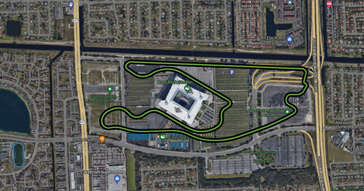 Formel 1 Strecke Miami International Autodrome